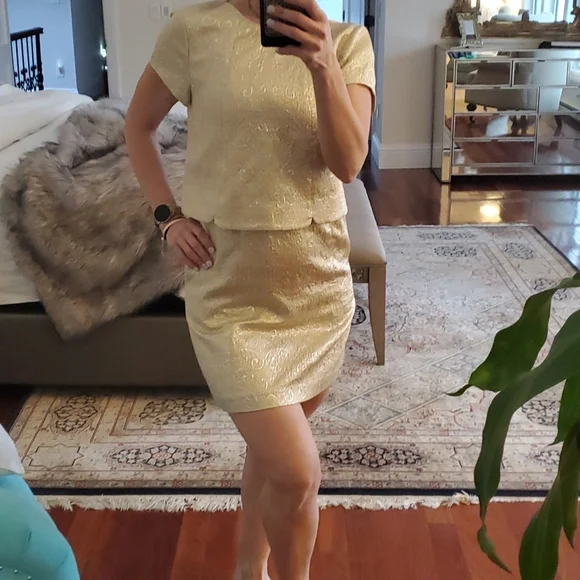 Tory Burch | Dresses | Tori Burch Gold Dress | Poshmark